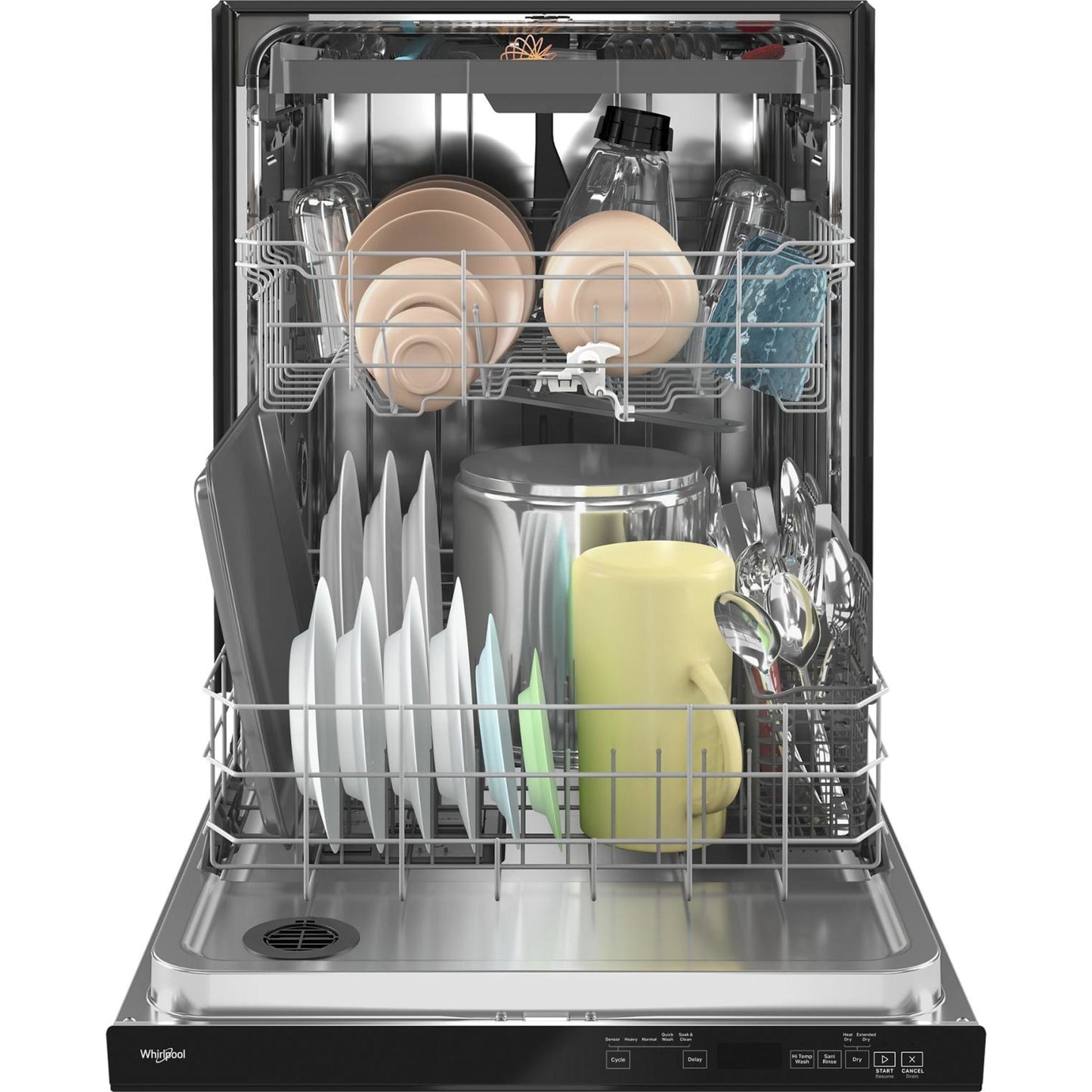 Lave-vaisselle Whirlpool avec cuve en acier inoxydable (WDTA50SAKB) - Noir