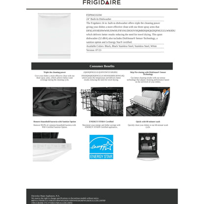 Lave-vaisselle Frigidaire (FDPH4316AW) - Blanc