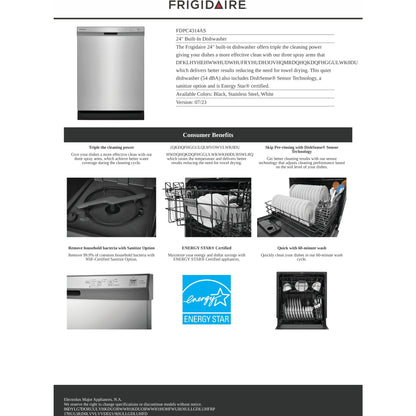 Lave-vaisselle Frigidaire (FDPC4314AS) - Acier inoxydable