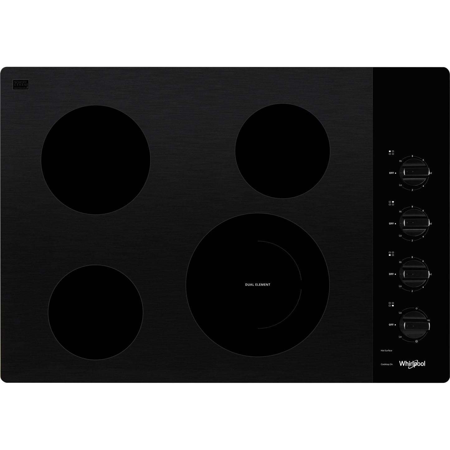 Plaque de cuisson Whirlpool 30 pouces (WCE55US0HB) - Noire