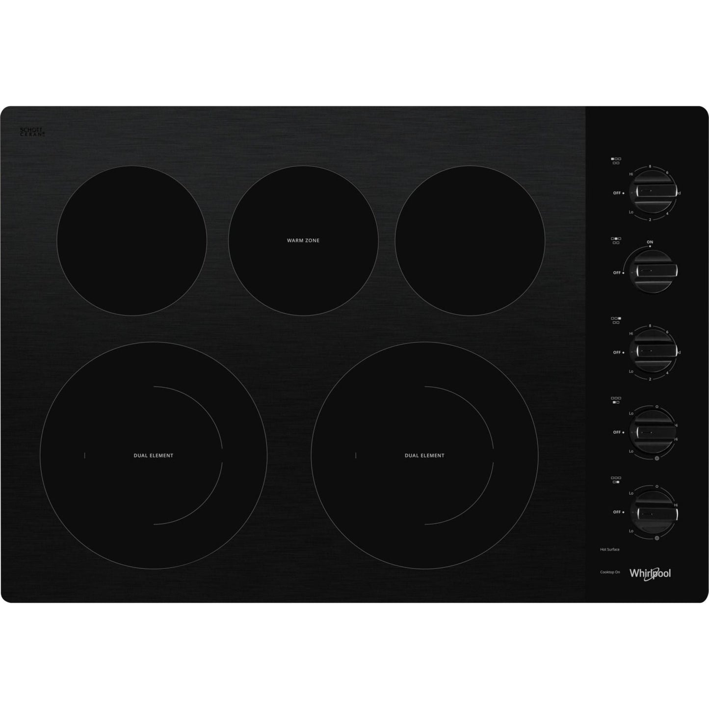 Plaque de cuisson Whirlpool 30 pouces (WCE77US0HB) - Noire