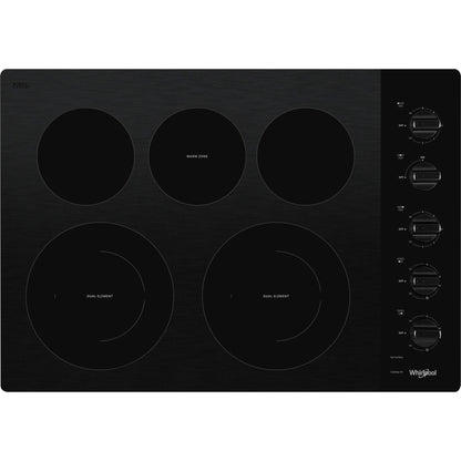 Plaque de cuisson Whirlpool 30 pouces (WCE77US0HB) - Noire