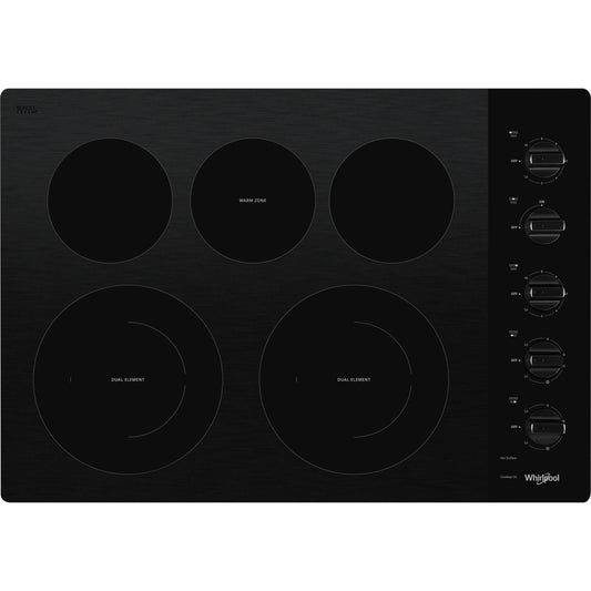 Plaque de cuisson Whirlpool 30 pouces (WCE77US0HB) - Noire
