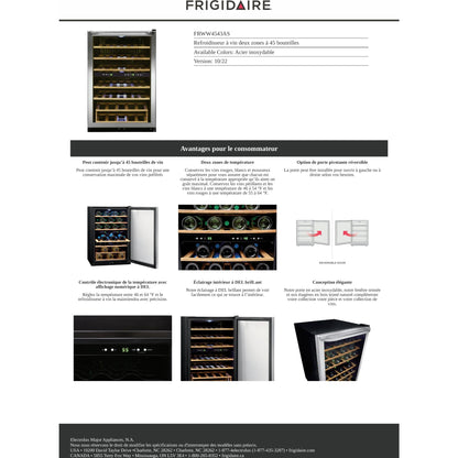 Cave à vin Frigidaire (FRWW4543AS) - Acier inoxydable