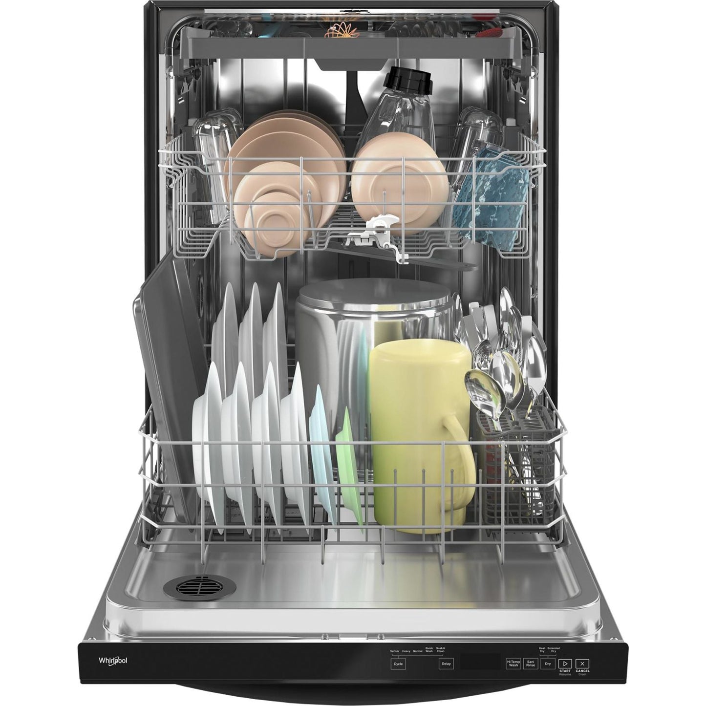 Lave-vaisselle Whirlpool, cuve en acier inoxydable (WDT750SAKB) - Noir