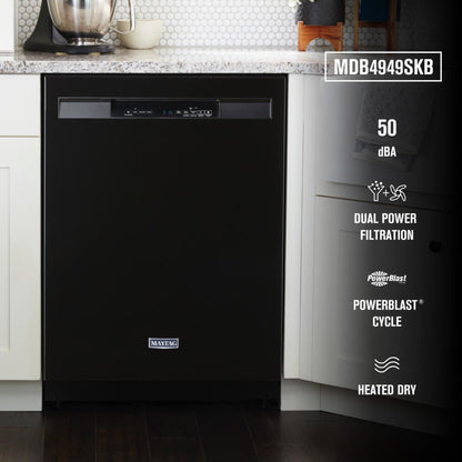 Lave-vaisselle Maytag, cuve en acier inoxydable (MDB4949SKB) - Noir