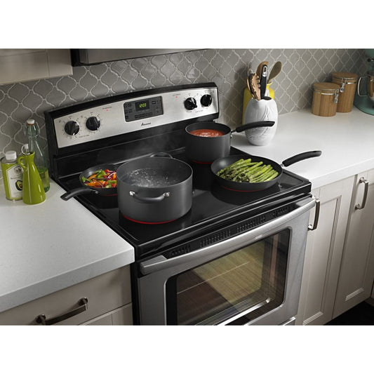 Cuisinière autonettoyante Amana (YAER6603SFW) - Blanche