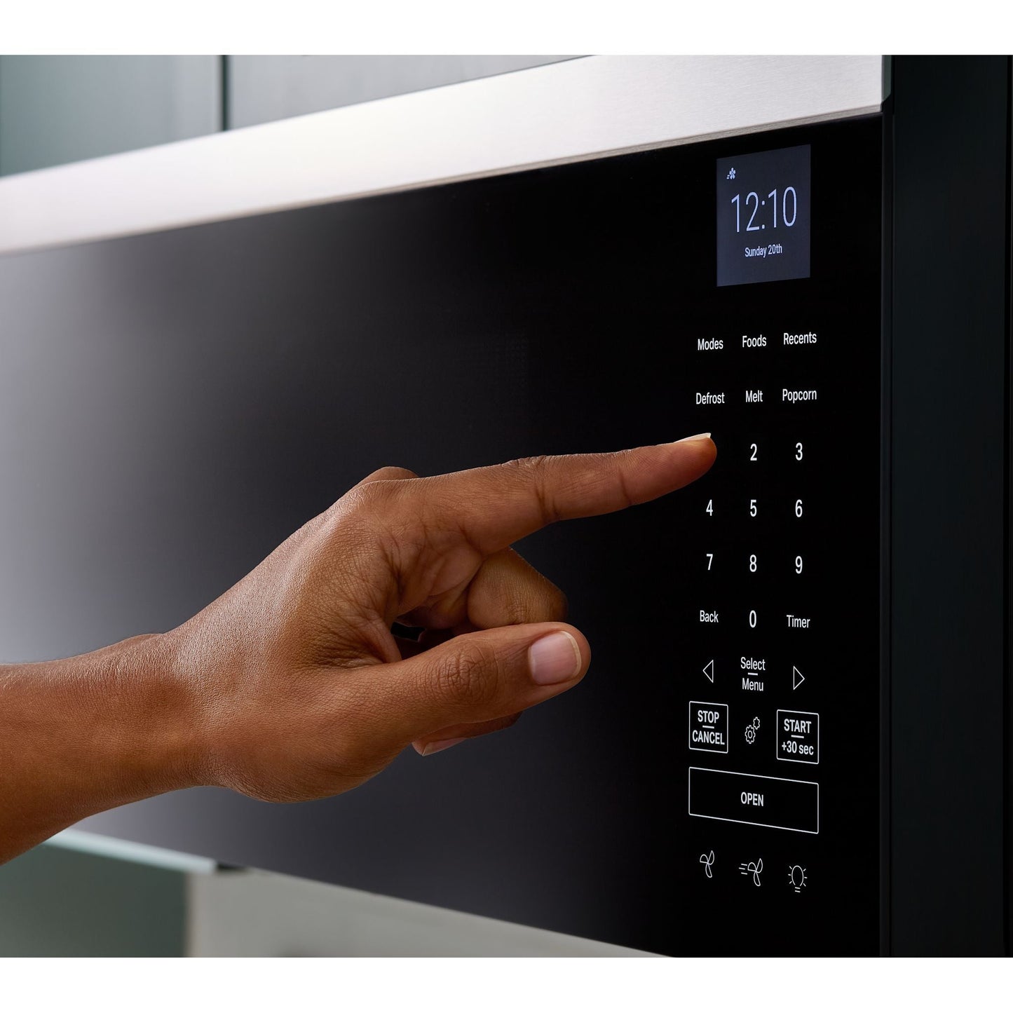 Micro-ondes à hotte intégrée Whirlpool (YWMML5530RZ) - Acier inoxydable anti-traces de doigts