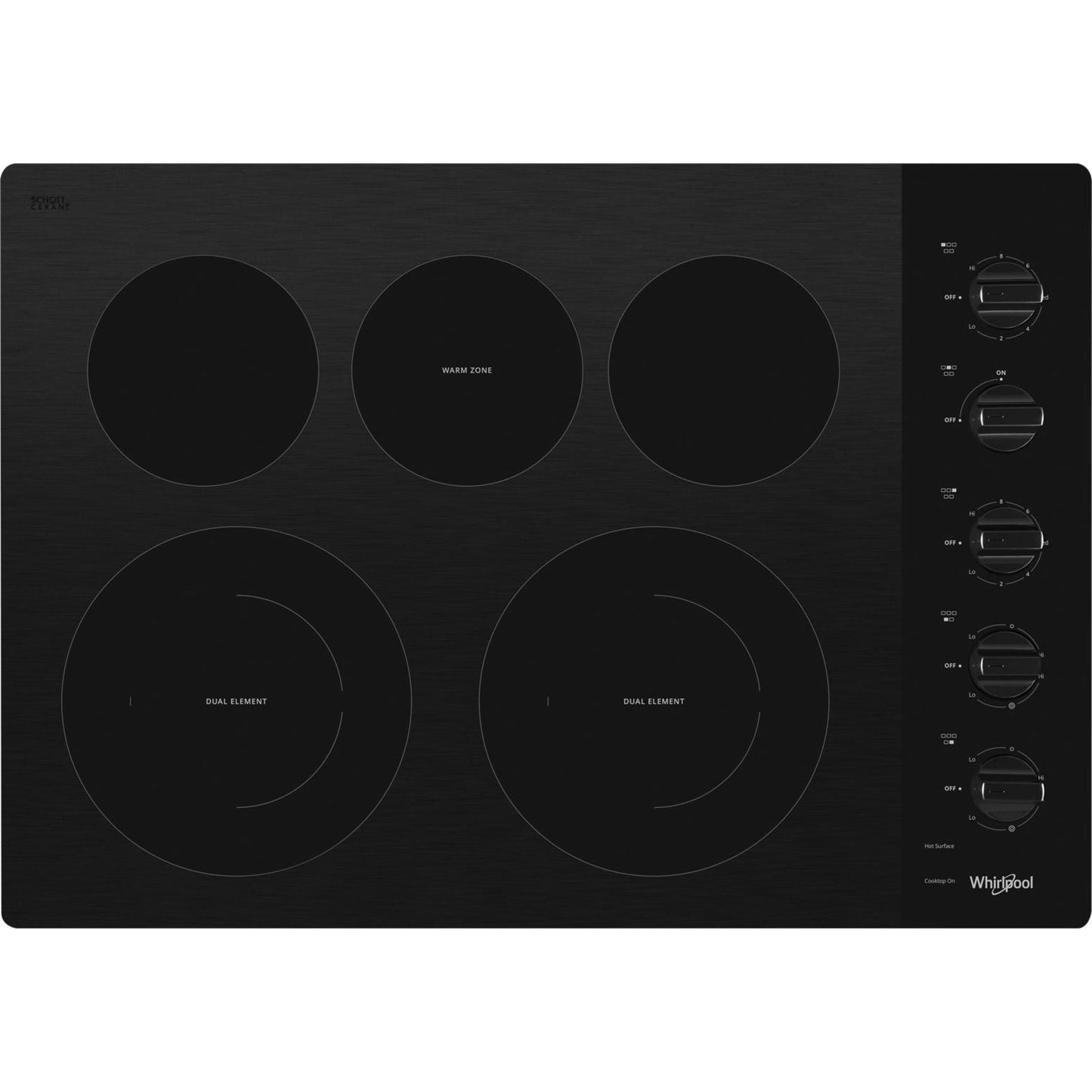 Plaque de cuisson Whirlpool 30 pouces (WCE77US0HB) - Noire