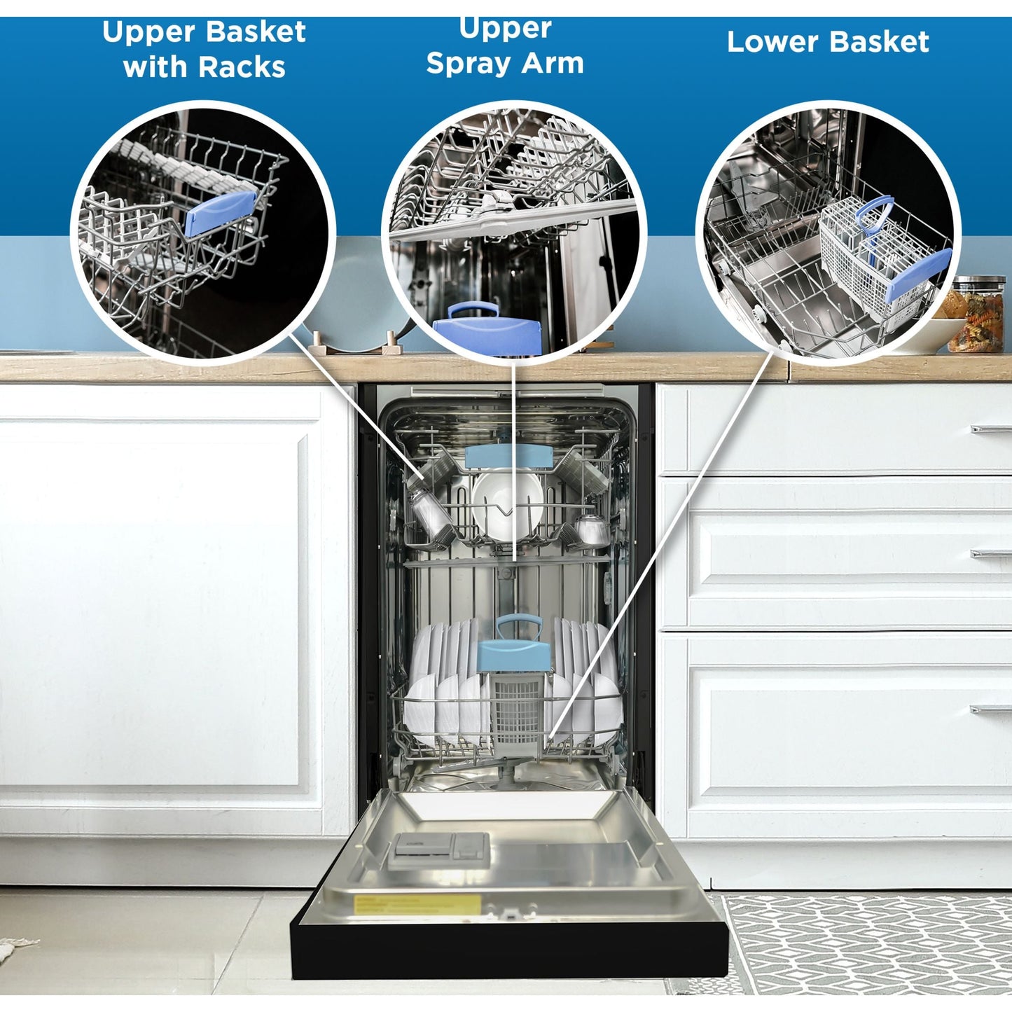 Lave-vaisselle Danby (DDW18D1EB) - Noir