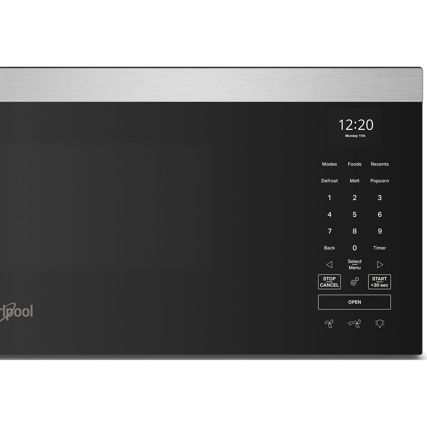 Four à micro-ondes Whirlpool à hotte intégrée (YWMML5530RV) - Finition inox noir