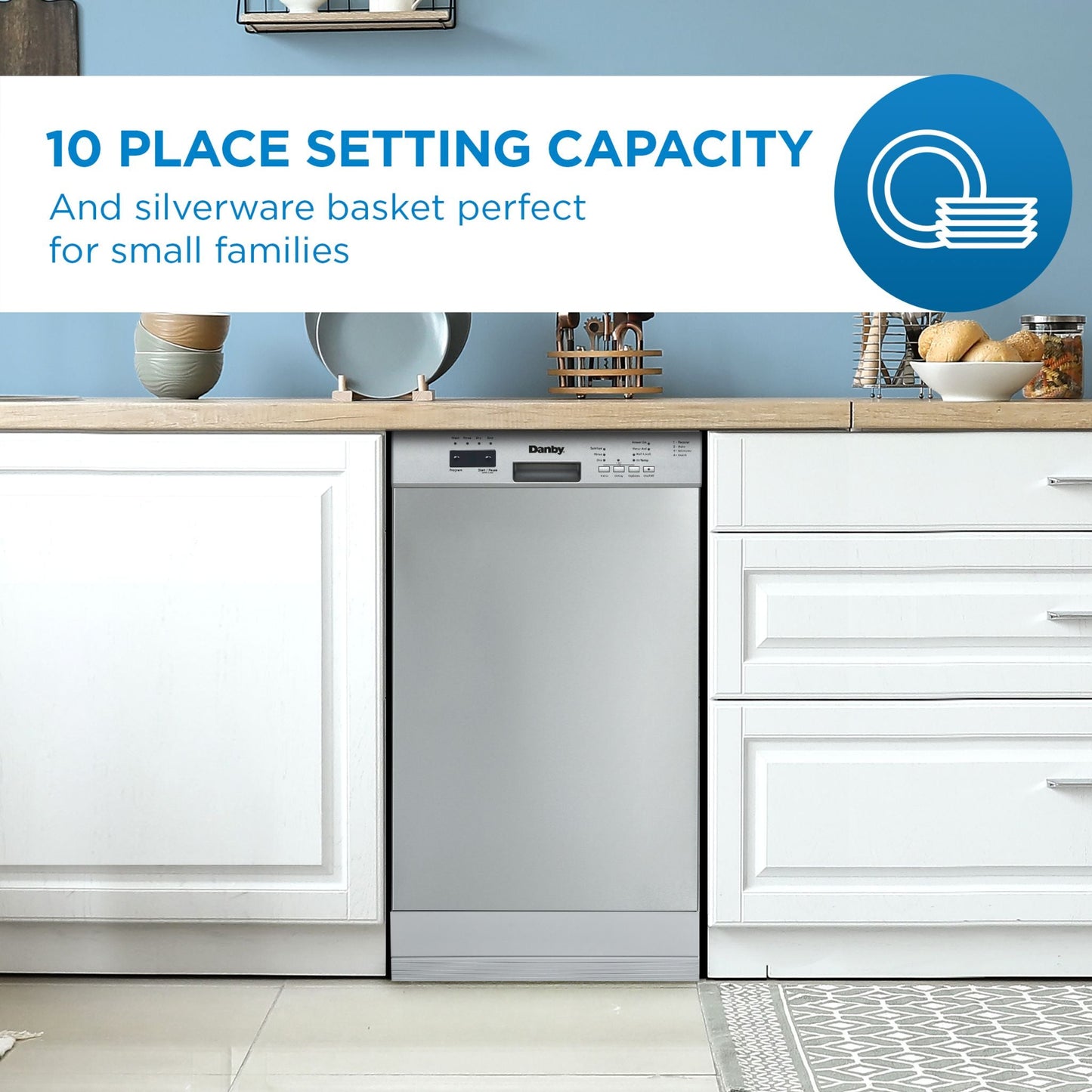 Lave-vaisselle Danby (DDW18D1ESS) - Acier inoxydable