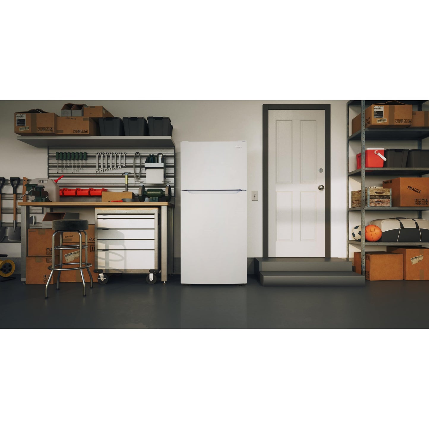 Réfrigérateur Frigidaire à congélateur supérieur (FFHT1814YW) - Blanc