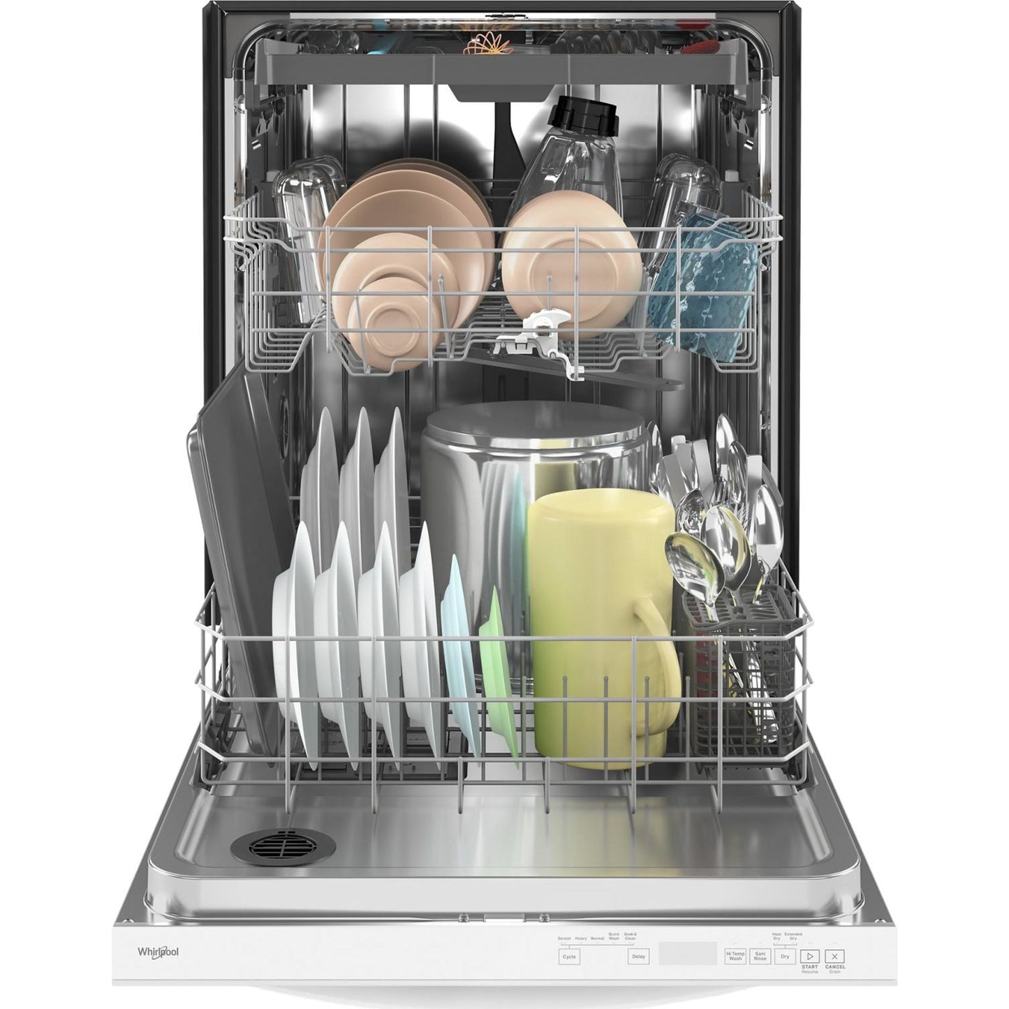 Lave-vaisselle Whirlpool avec cuve en acier inoxydable (WDT750SAKW) - Blanc